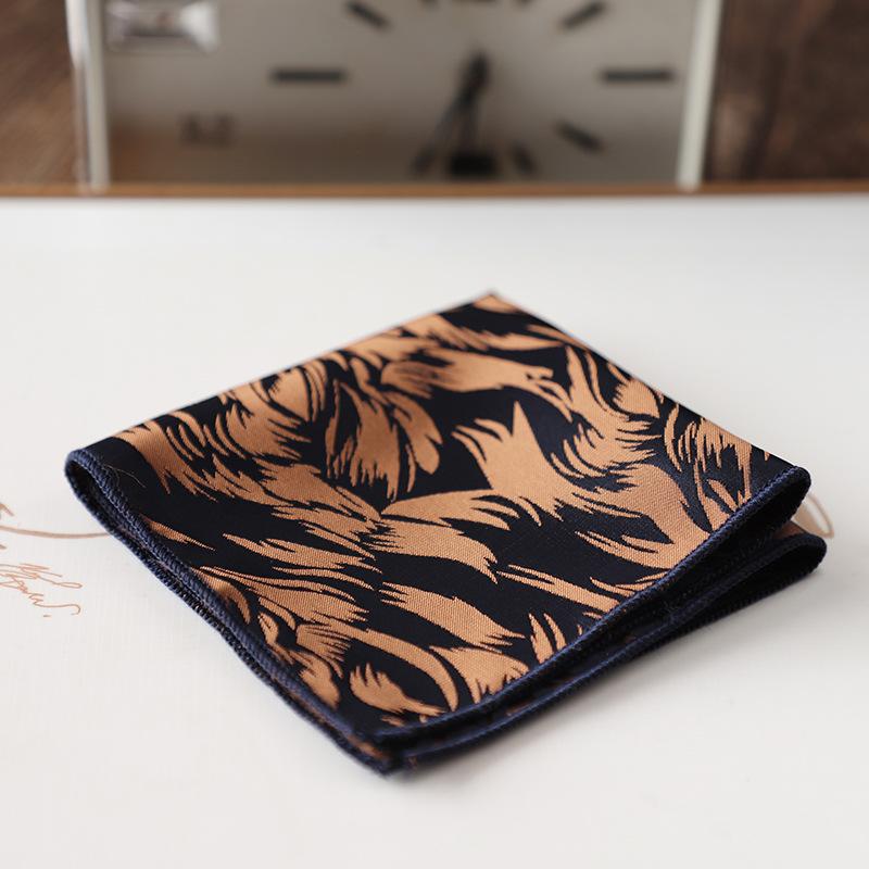 23cm Korean Retro Men s Suit Pocket Square Snowflake Star Flower Printed Handkerchief Banquet Accessories Cravat Hanky Towel