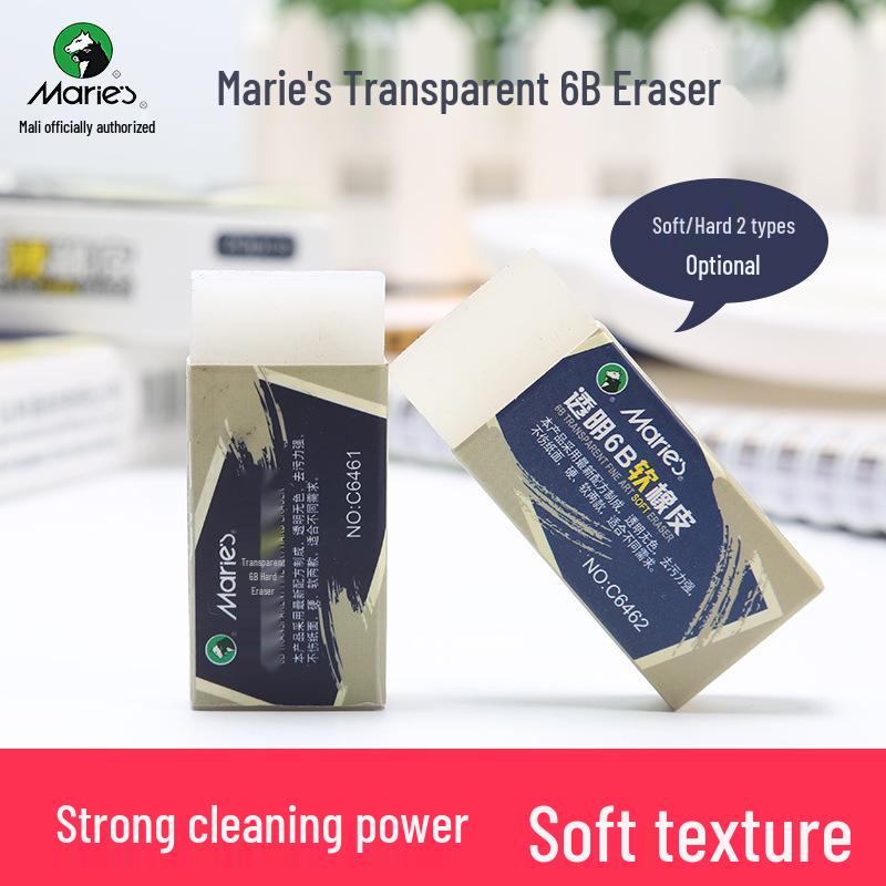 Mali 6B Transparent Crumbless Art Eraser for Sketching and Exams