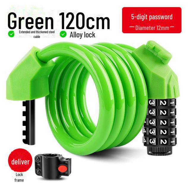 Alloy Chain Bicycle Lock: Anti-Theft Password Lock for Electric, Mountain, and Road Bikes