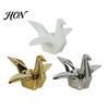 Mantelpiece Decorative Item Geometric Origami Cranes Figurine, Modern Sculpture, Minimalist Shelf Decoration Bird Accent, Nordic Creative Sculpture