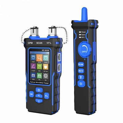 Netzwerkkabeltester LCD Digital Wiederaufladbar Netzwerkleitungssucher Kabelverfolger PoE-Prüfer Optisches Kabelmessgerät