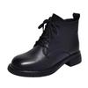 Women's shoes retro Martin boots women's autumn and winter new velvet warm side zipper casual short boots