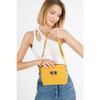 Black U35 Canvas Fabric Women's Shoulder Bag With Single Zipper Compartment And Adjustable Strap U:14 E:20