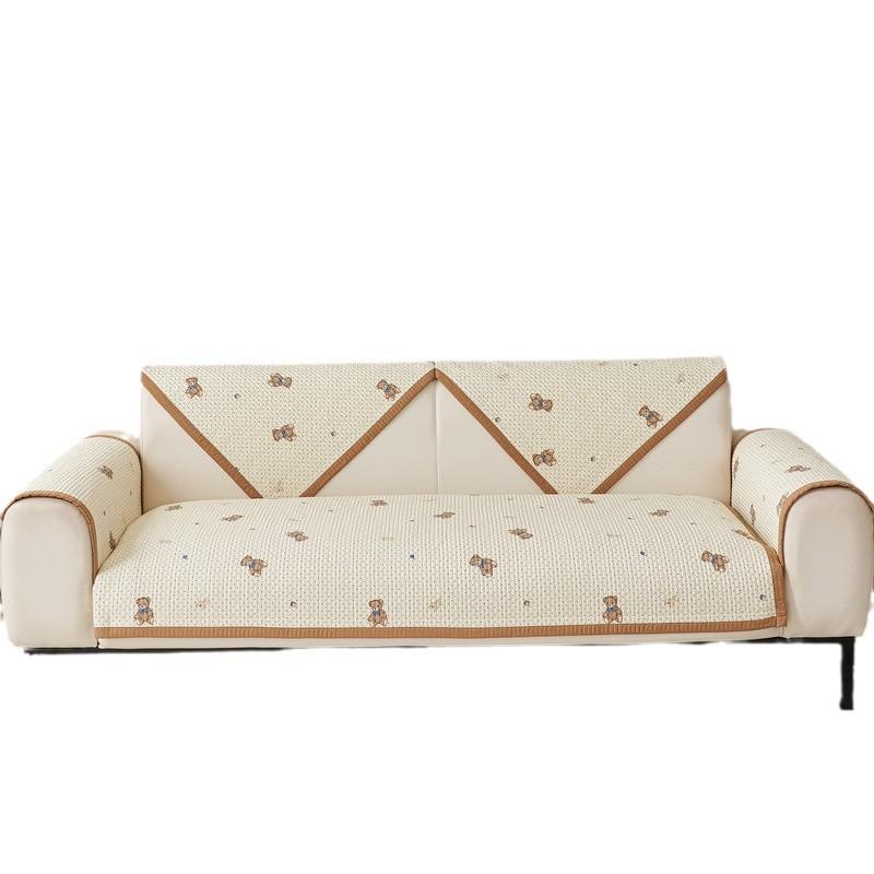 Korean-style Twill Pure Cotton Padded Non-slip Sofa Cushion, Cotton All-season Universal Washable Living Room Seat Cushion