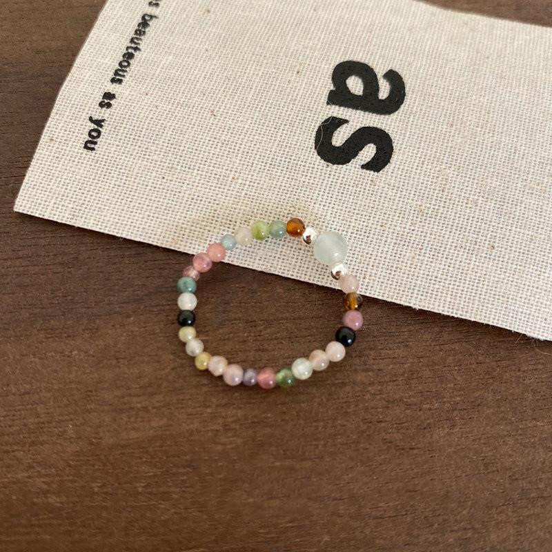 

2026 New Trend Colorful Beaded Daisy Rings for Women Girls Romantic Sweet Flower Finger Rings Vacation Style Jewelry Accessories