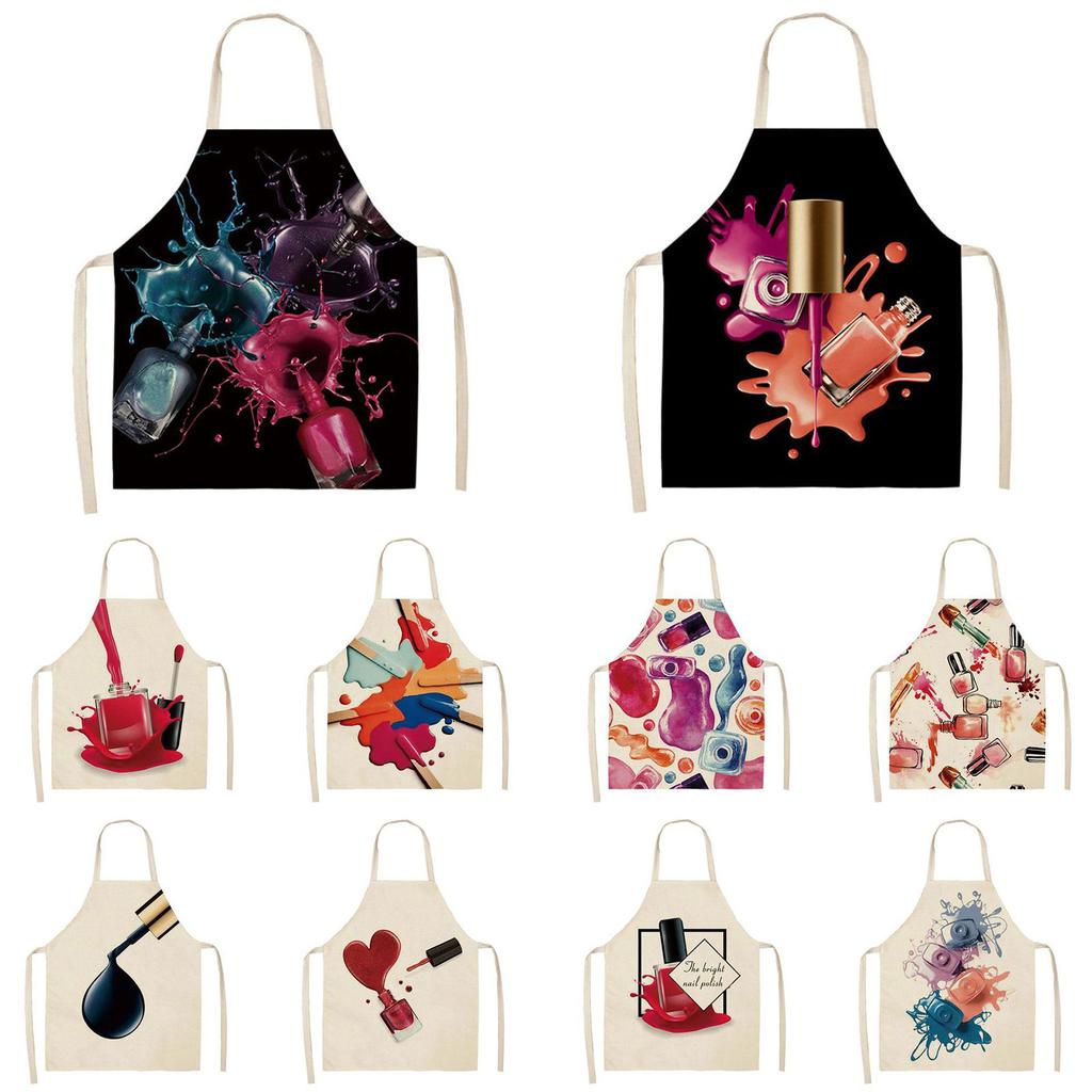 Stylish Series Nail Polish Apron Perfect for Cooking Nail Art and Makeup Studios Protect Clothing Effortlessly Aprons