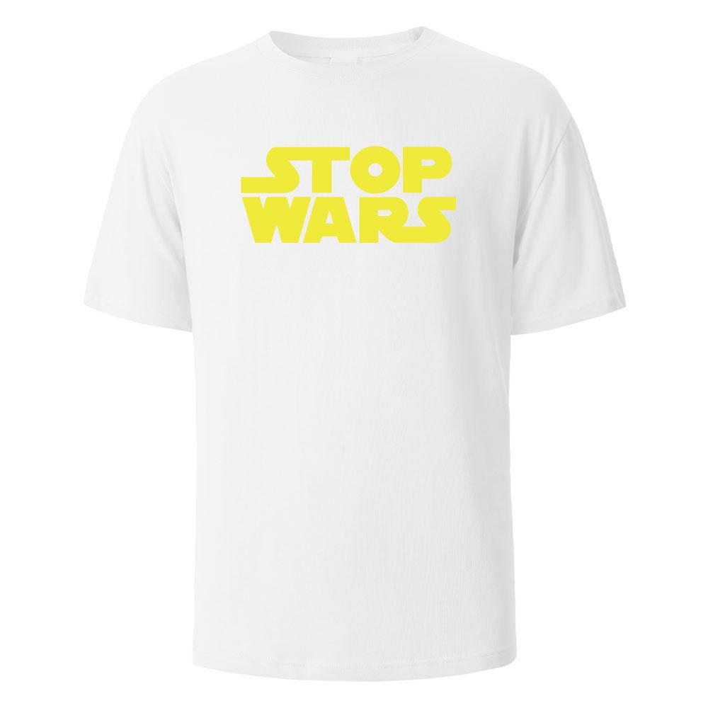 

Stop Wars Printing Mens Tshirt Street Casual Breathable Tees 100 Cotton Funny Tops Street Oversized TShirts For Men Women S