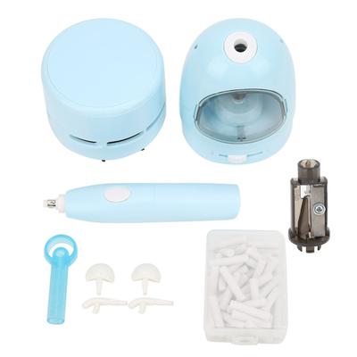 Pencil Sharpene Automatic Blue Small Portable Stationery Set for Clean Desk Sharpen Eliminate Pen