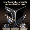 Wristband Ring Case For Huawei Mate X7 X6 X5 Premium Luxury Genuine Leather Magnetic Flip Smart Window Full Protection Cover