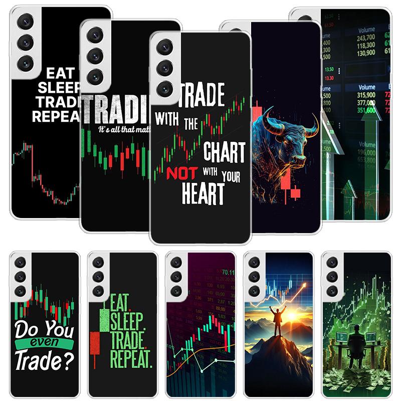 Trade Investment Forex Stock Market Phone Case For Samsung Galaxy S26 S25 Edge S24 S23 FE S22 Ultra S21 Plus S20 + Fundas Cover