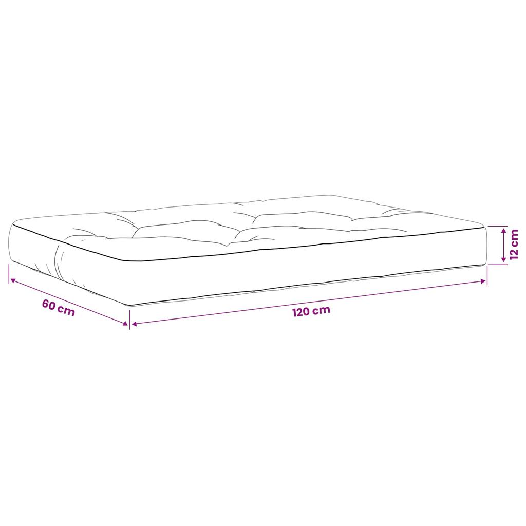 Pallet Seat Cushion VIANEN 100percent  Polyester Cream 120 x 60 x 12 cm