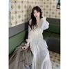 Spring Fairy Long  Dress Gentle Chiffon Long Sleeve Dress