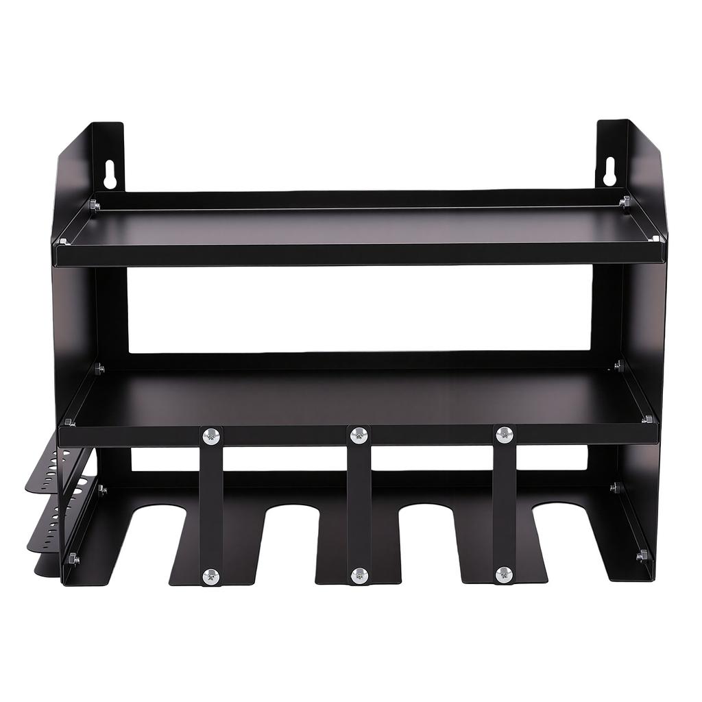 Wall Mount Power Tool Organizer Heavy Duty Metal Garage Tool Storage Rack for Workshop Auto Repair Shop