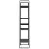 Bookshelf 4 Shelves Grey 60 x 30 x 140 cm Solid Pine Wood