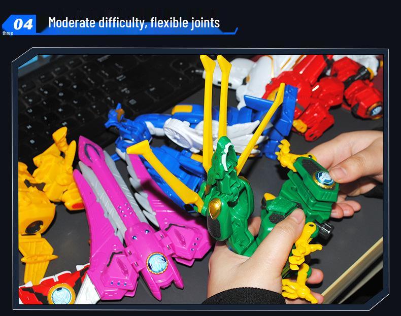 6-in-1 Transforming Mecha: Azure Dragon & Unicorn Adventures