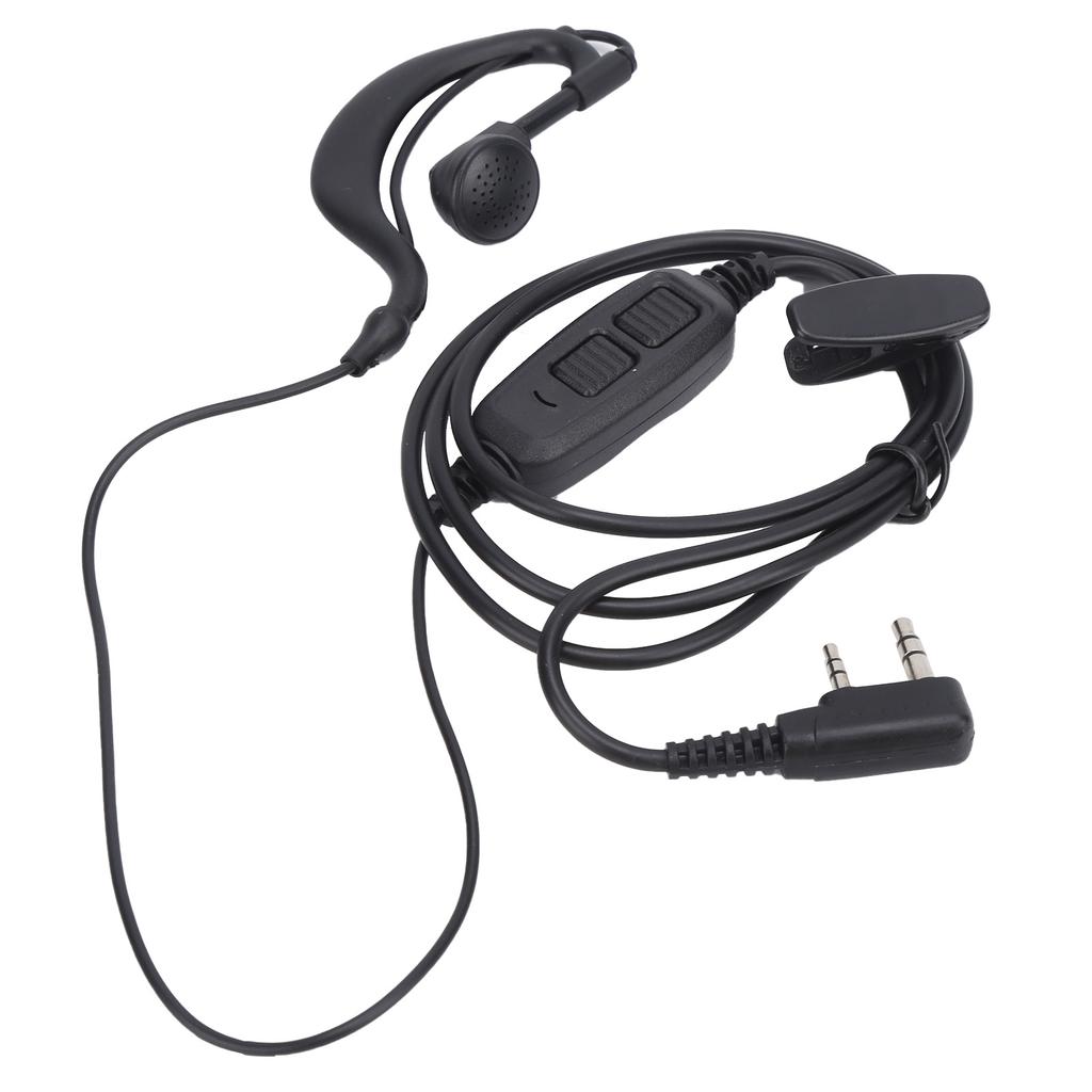 Walkie Talkie Earpiece Dual PTT Headset with Earplug Sleeve for BAOFENG UV‑82 UV‑82L UV‑89 UV8D
