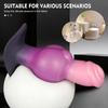 Liquid Silicone Fantasy Dog Knot Butt Plug - Curved Beaded Anal Trainer for Prostate Massage, Adult Sex Toys for Men Women Beginners