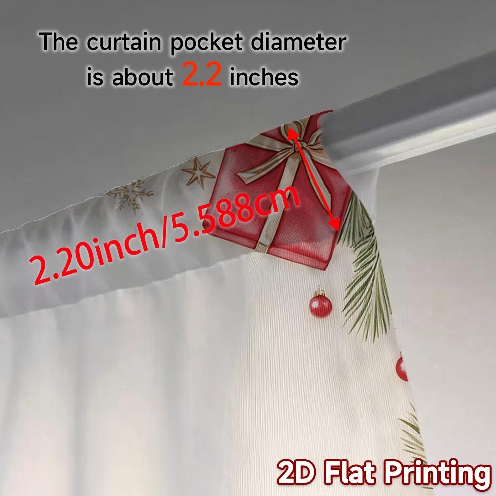 2pcs,Curtains Christmas Ornaments Festive Gifts Festive Modern Creative Curtains Polyester Easy Install Curtains Festive for