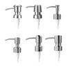 Stainless Steel Soap Pump Head Replaceable Liquid Soap Dispenser Durable Shampoo Pump Tube
