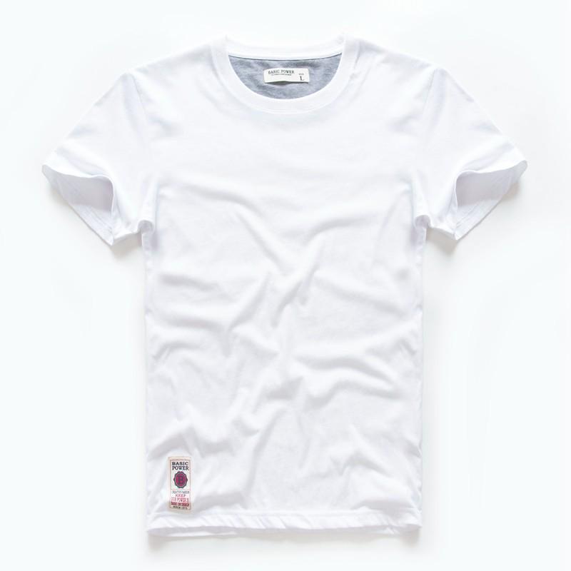 Solid Color Men's Short Sleeve Round Neck T-Shirt, Washed and Brushed, Available in Plus Sizes.
