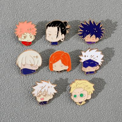 Spell Return To War Animation Film and Television Q Edition Brooch, Commemorative Badge Character Costume Collar Pin, Anti-light Pin