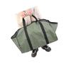 Large Firewood Bag for Camp Use and Yard Burn Areas, Heavy Fabric Carry Bag with Long Hand Grips and Broad Opening