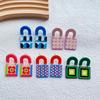 Creative Acrylic Geometric Earrings: Fun Handbag Shape, Irregular INS Style for Women and Girls