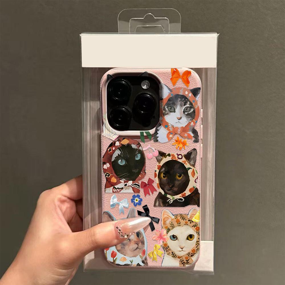 Funny Cat Phone Case For Iphone 17 17E 16E 15 Pro Max 12 14 11 16 13 Transparent Ultra-Thin Protective Shell Coque
