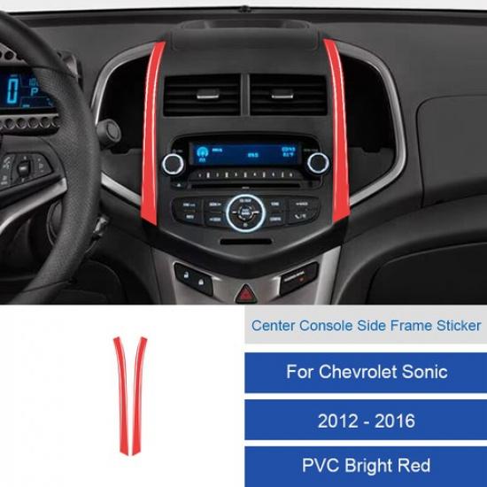 For Chevrolet Sonic 2012-2016 Carbon Fiber Center Console Side Strip Sticker
