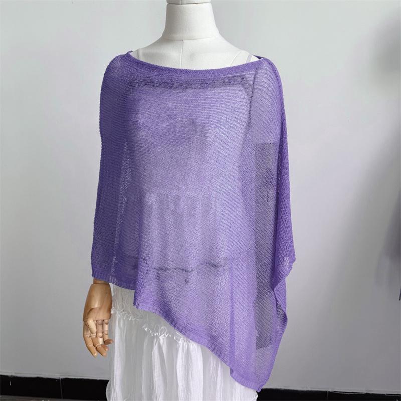 Dámské Sexy Módní Průsvitné Síťované Pončo Lehký Letní Svetřík Pulovr na Šaty Plážové Zakrytí