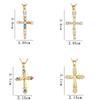 High Grade Cross Zircon Pendant Necklace Stainless Steel Light Luxury Geometric Choker Jewelry Party Gifts For Women Girls