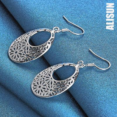 925 Sterling Silber Blume Piercing Ohrringe Modischer Hochzeitsschmuck