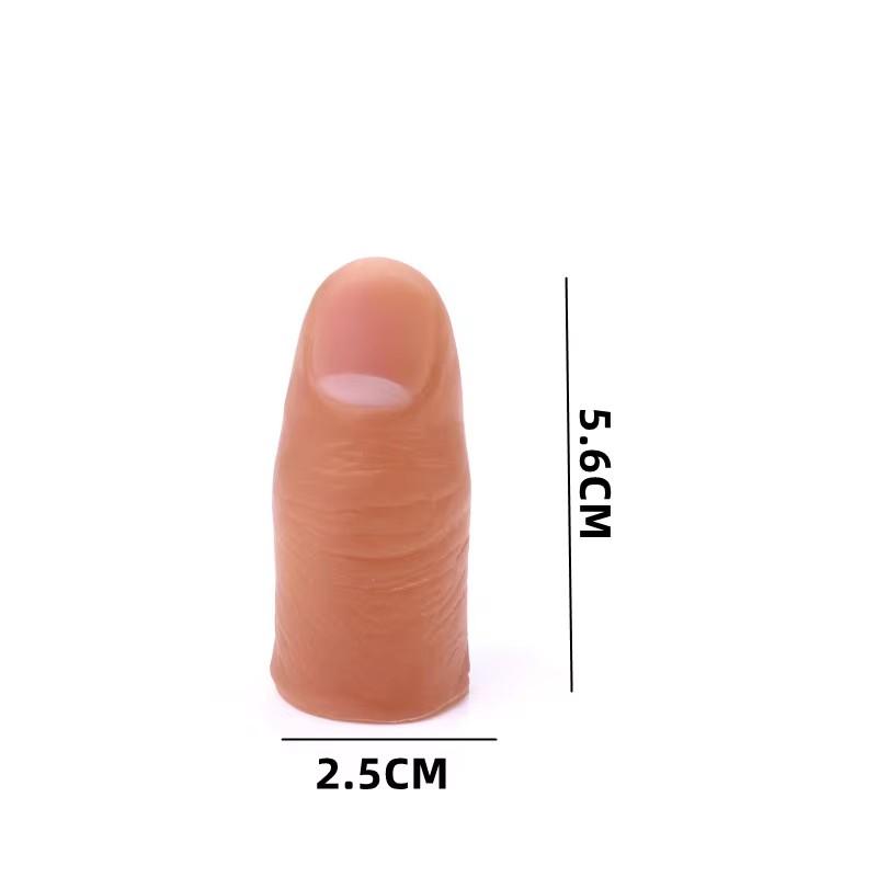3PCS Novel Funny Magic Toys Party Prank Soft Thumb Tip Fake Finger  Magic Trick Close Up Vanish Appearing Finger Trick Props