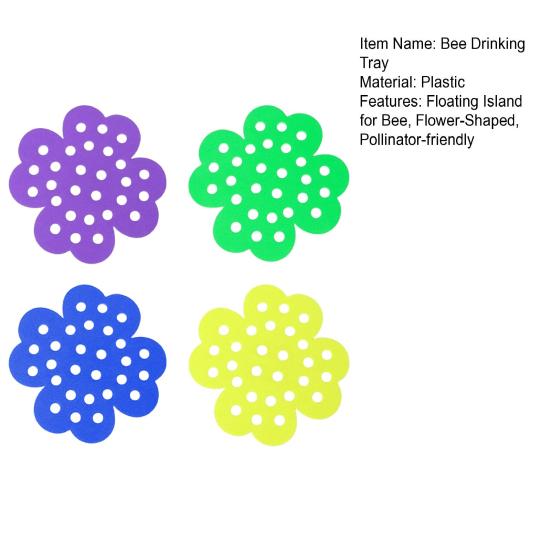 Floating Bee Island Garden Bee Drinking Tray Flower-Shaped Bee And Butterfly Water Station for Outdoor Decor Thirsty Pollinators