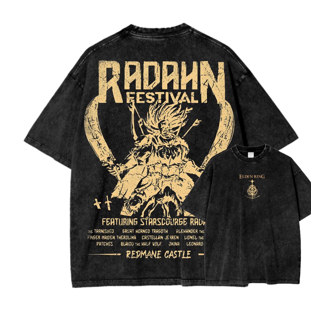 Trendsetter Loose Clothes Elden Ring Anime Liefhebber Gewassen T-shirt Kleding voor het hele jaar hoge kwaliteit persoonlijkheid Kleding Grote Maten Unisex Nieuw Model Koppel T-shirt S