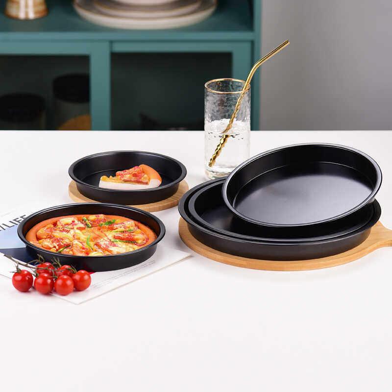 ZISIZ Round Aluminum Alloy Pizza & Cake Baking Pan