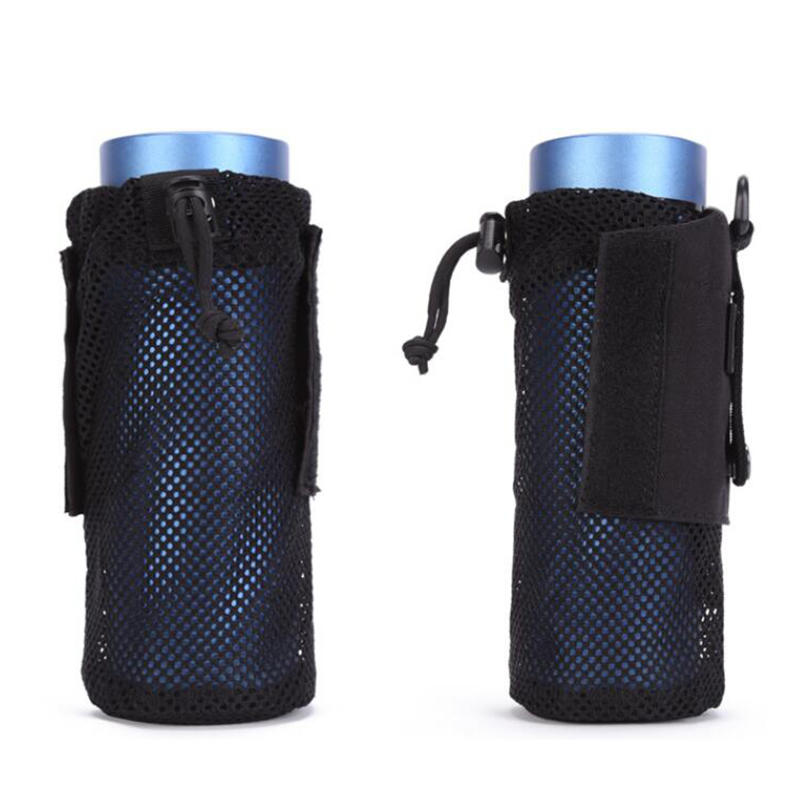Outdoor Cycling Water Bottle Pouch Tactical Molle Holder Storage Bag Foldable Mesh Water Bottle Sleeve Bag for Backpack