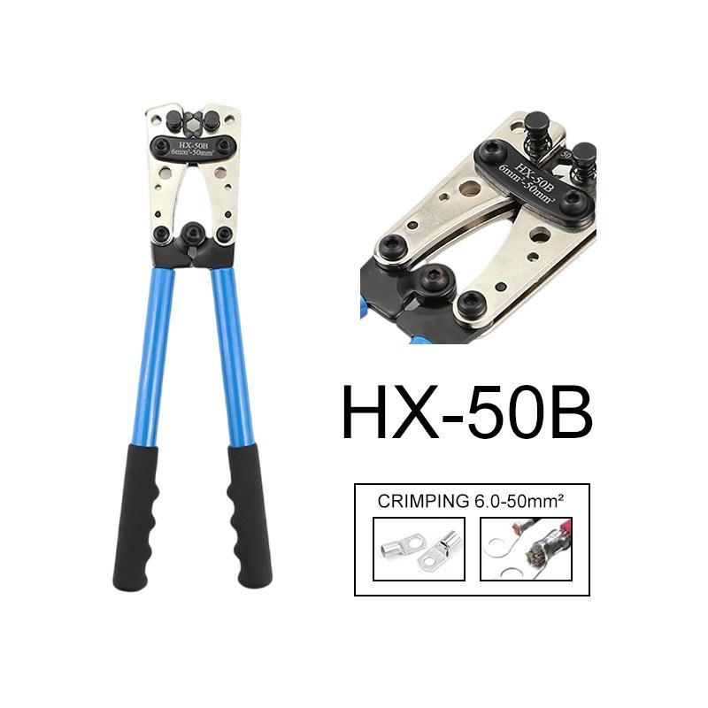 HSC8 16-6 Self-Adjusting Crimping Pliers for VE Tube and Pin Terminals, Purple Copper/Brass, 0.08-16mm.