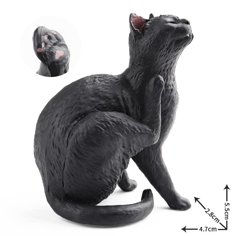 Oenux Kitty Dog Animals Model Action Figure Siamese Husky Pug Rottweiler Puppy Figurines PVC Cute Collection Toy Kids Gift