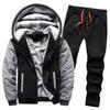 Velvet Sweater Suit Men's Thickened Warm Cardigan Autumn Winter Sports Hooded Men