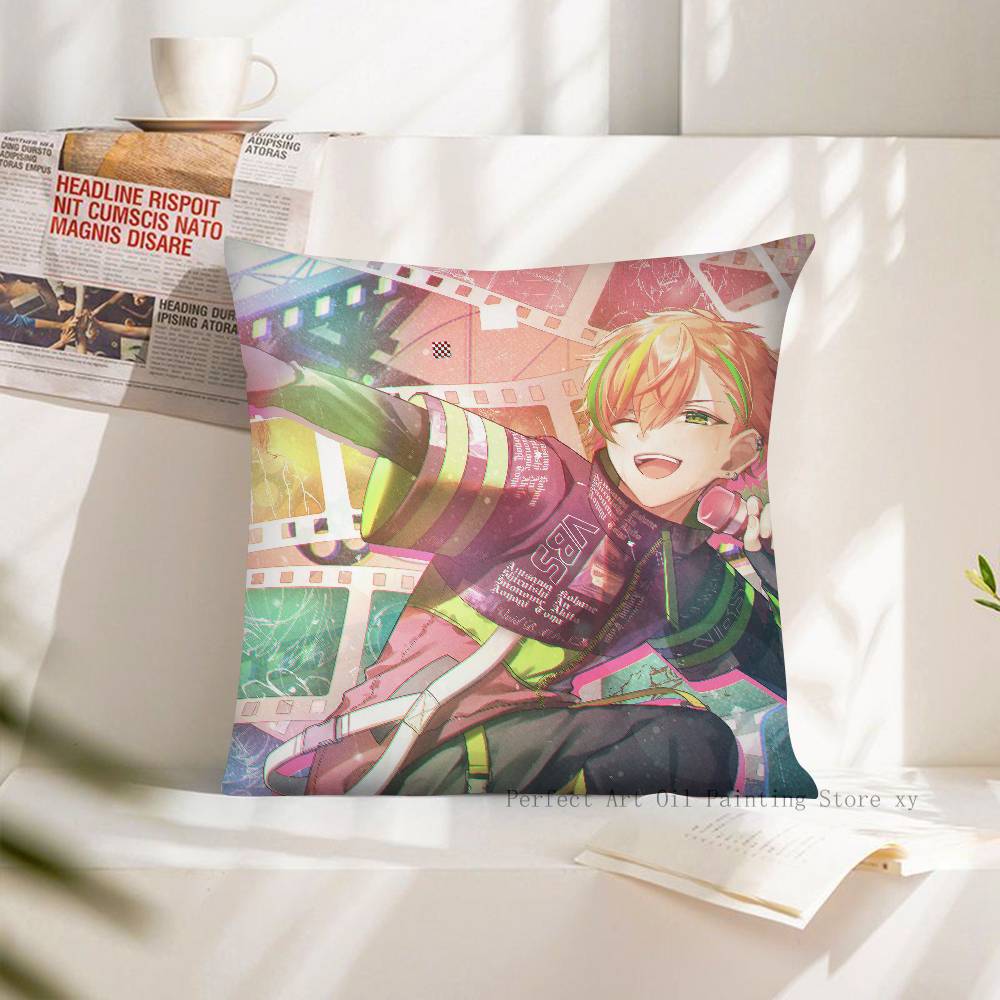 Anime Akito Shinonome Pillow Case Fashion Square Pillowcase Bedroom Sofa Room Ins Decoration Leisure
