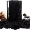 Extra-Large Bright Red Chiffon Scarf for Spring & Summer – Versatile Sunscreen Shawl for Beach, Dance, or Party.