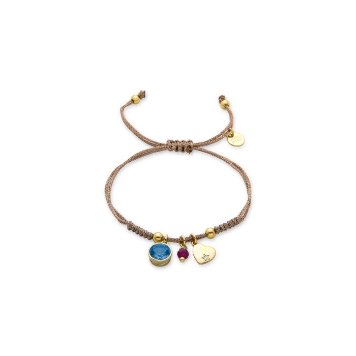 Bracelet - LUXENTER - Erilah - Argent 925 - Finition or Jaune 18K - Zircone Saphir