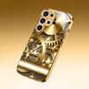Gold-plated Tempered Glass Phone Case, Compatible Galaxy S26 S25 S24 S23 S22 Ultra Plus. Show Off Its Golden Gear Design.