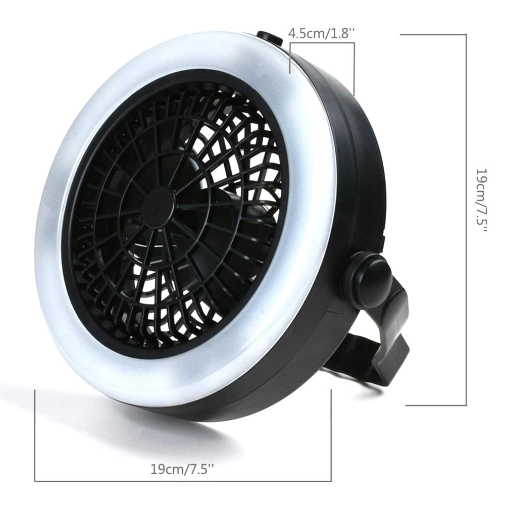3 in 1 LED Camping Lantern Fan Portable USB Battery Powered Fan Light Tent Lamp with Hook for Outdoor Camping Hiking