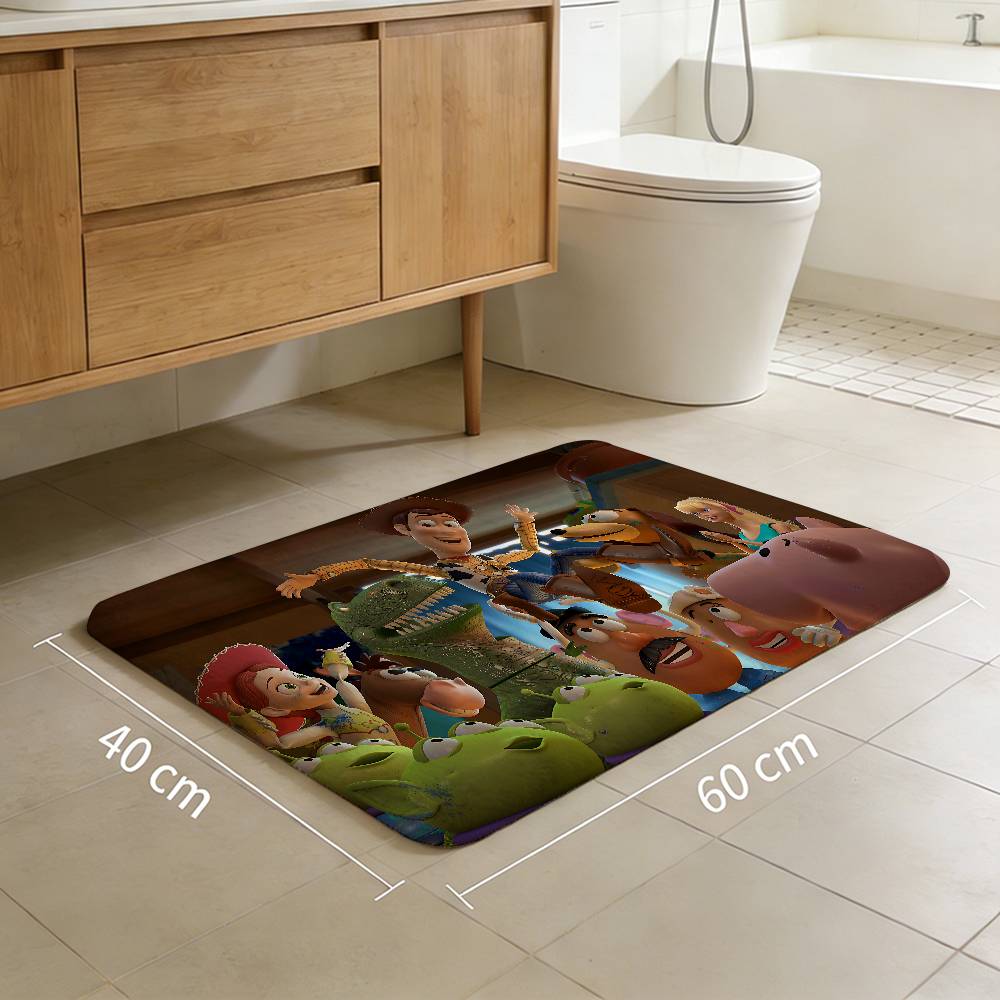 Film T-Toy Cartoon S-Story Floor Mat Rectangle Anti-slip Home Soft Badmat Front Door Indoor Outdoor Mat Welcome Doormat