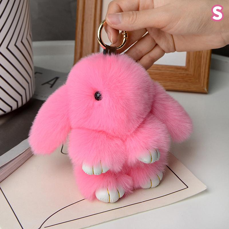 15Cm Rabbit Fur Keychain Women Bag Car Key Chain Pendant Decoration Jewelry Bags