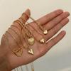 Trendy Metal Bowknot Heart Layered Clavicle Necklace