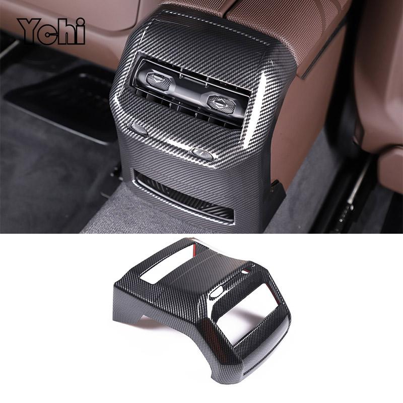ABS Carbon Fiber For BMW 7 I7 Series G70 2025-2025 Car Shift Panel Rear Air Vent Frame Glass Lifting Frame Trim Car Accessories
