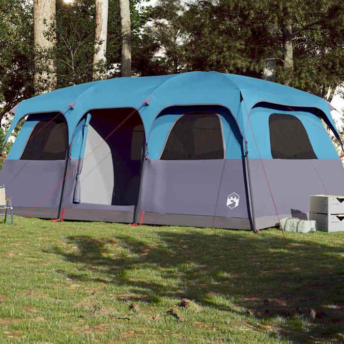 VidaXL 10 Person Family Cabin Tent Blue Waterproof, Tent, Camping Shelter, Garden Shelter, Camping Tent 94540